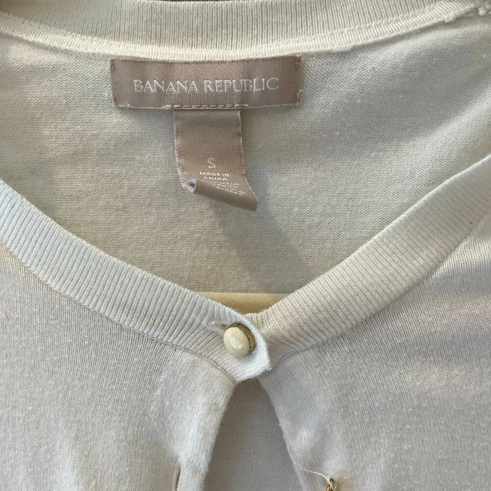 Banana Republic Women's Lightweight White Cardigan | S - Picture 2 of 4